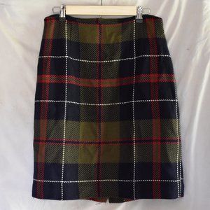 Chadwick Green Midi Plaid Skirt